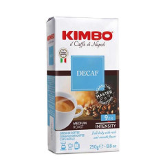 Kimbo Espresso Decaffeinato gemahlen 250g Packung
